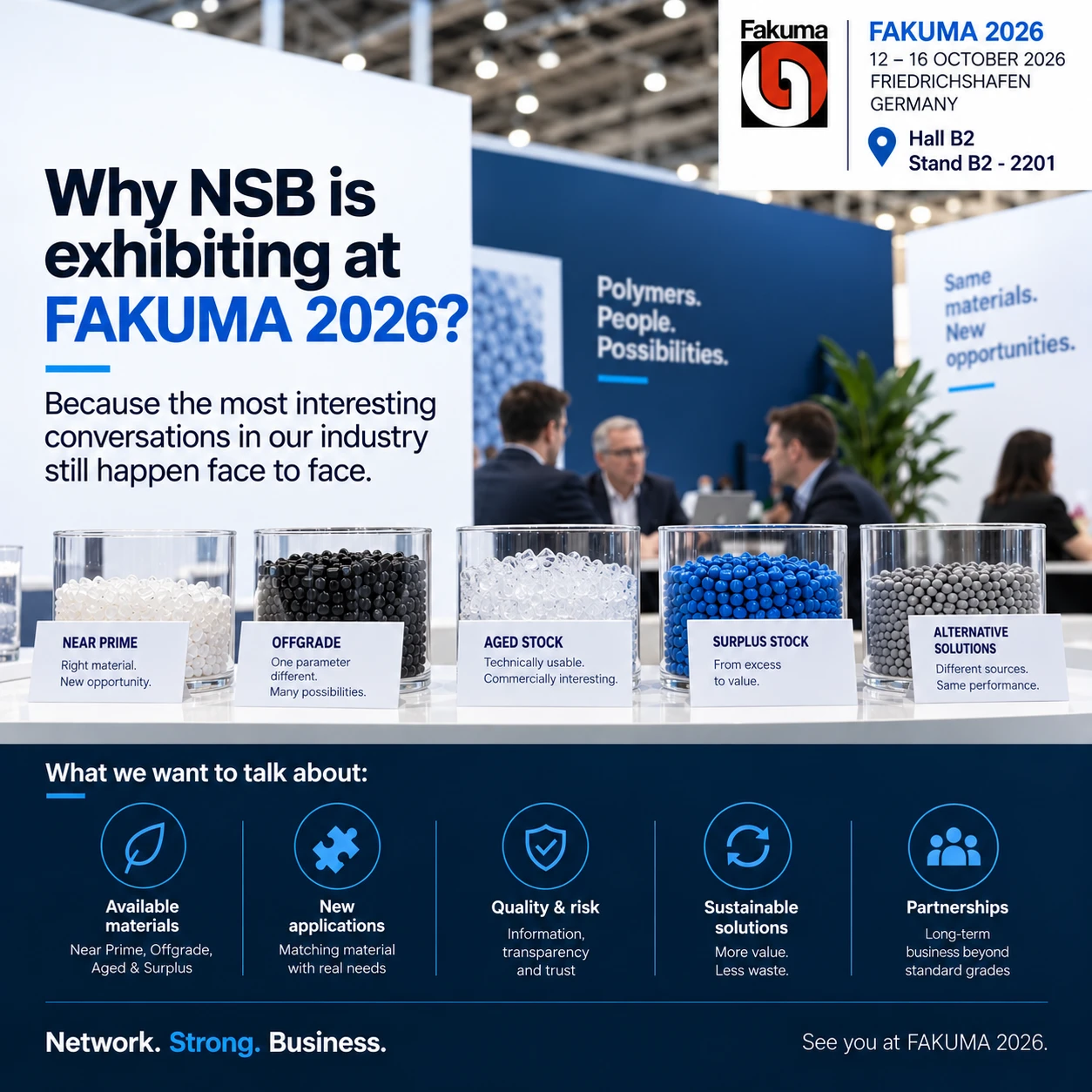 Why NSB is exhibiting at FAKUMA 2026 — infographic