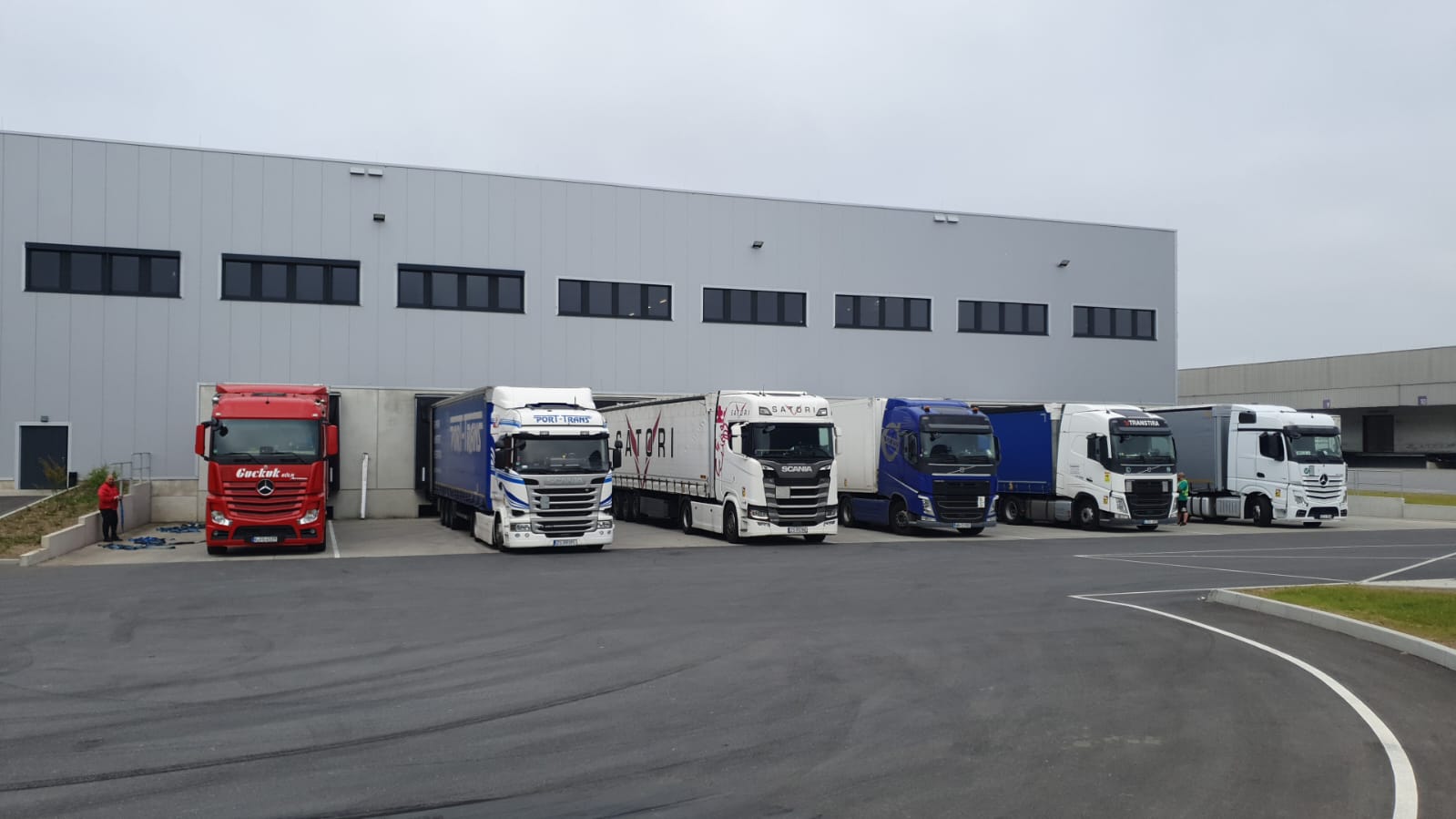 Trucks loading at NSB Polymers Dormagen